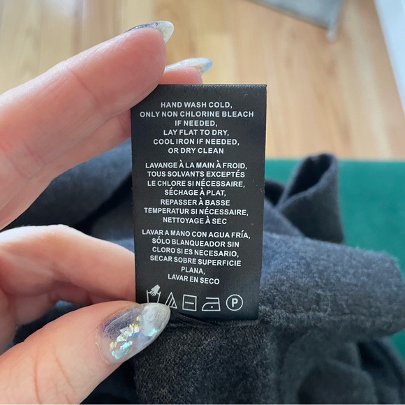 Velvet Graham & Spencer Mandie Lux Cotton Cashmere Gray Cardigan Sweater EUC S - Picture 12 of 12